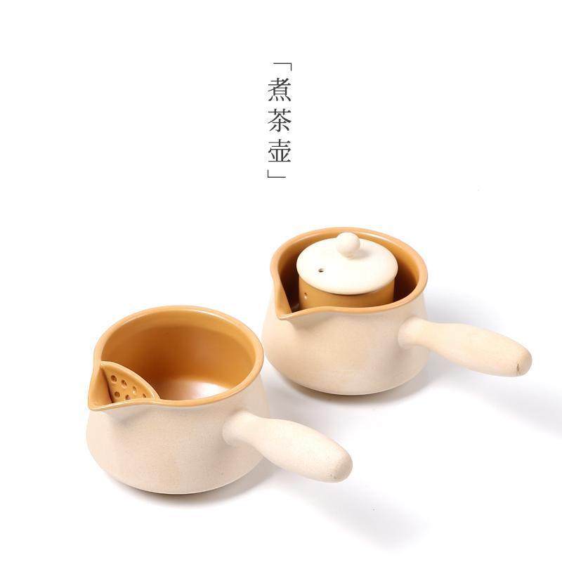 围炉煮茶原矿泥煮茶壶茶器烤奶茶罐罐户外家用精品耐热侧把壶干烧