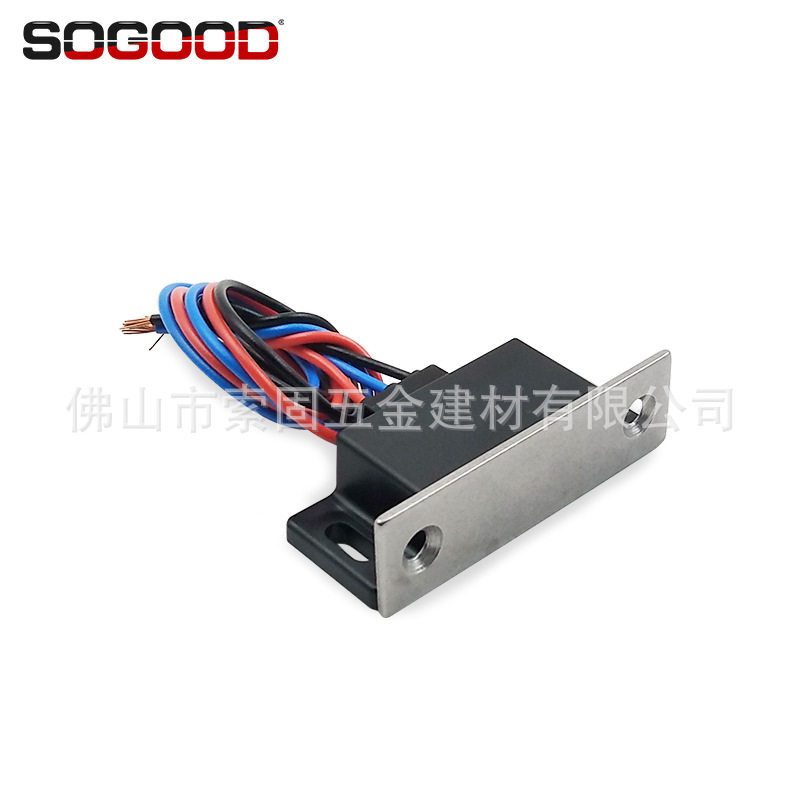 索固工业五金机箱门碰磁吸 带开关塑料门吸智能设备配件磁力扣