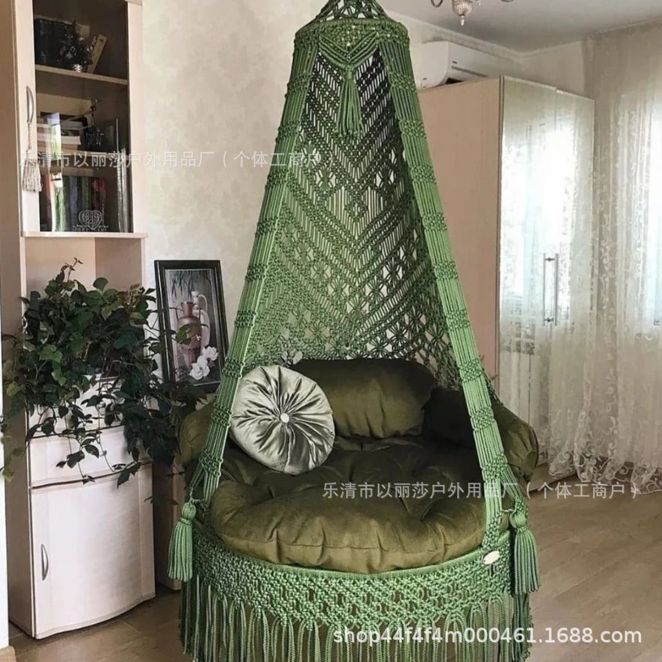 手工编织大吊椅吊篮ins阳台秋千儿童成人吊床软装吊椅吊房间室外