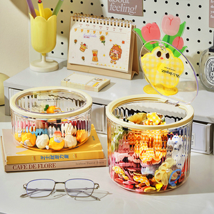 桌面垃圾桶迷你小号弹盖家用高颜值书桌茶几办公桌床头带盖废纸桶