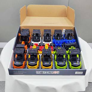 10只仿真惯土性工程706车-69推压路挖机叉模车男孩汽车型QBF儿童