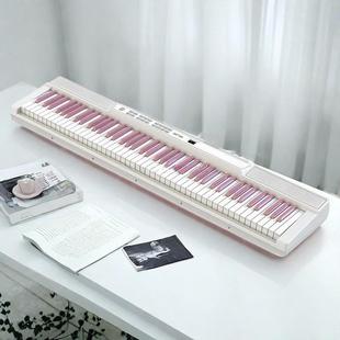88成电子琴人儿入门初学便携式1电钢琴粉色紫色幼键师专童业用