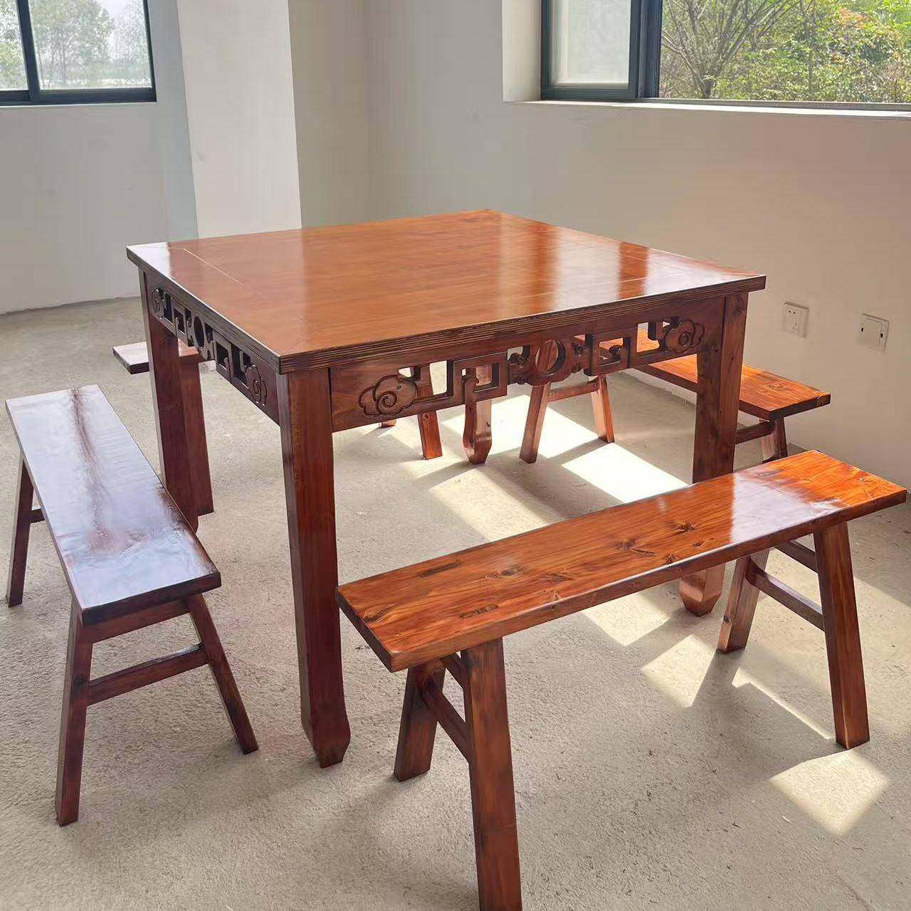 实中式面方馆饭TRU店商用八仙木桌方仿古正形方桌餐四桌餐桌椅家,电子元器件市场,其它元器件,淘宝优惠券,粉丝福利购,淘宝优惠卷