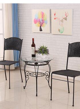 藤椅小凳子靠背椅织凳子编家用餐仿台椅茶台凳子阳休闲椅XPV藤编