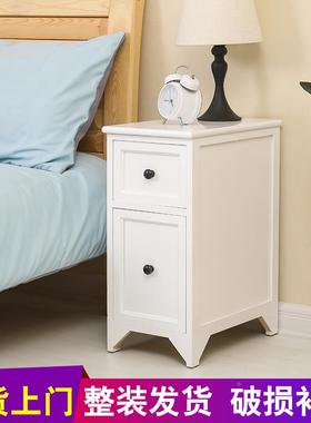 7T实木小型头床柜超窄迷你F75665J7边柜约夹缝收床纳柜卧简室小柜