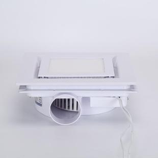 管道排气扇LED卫生间照明吊顶扇 天花板带灯排风扇厨房浴室吸顶式