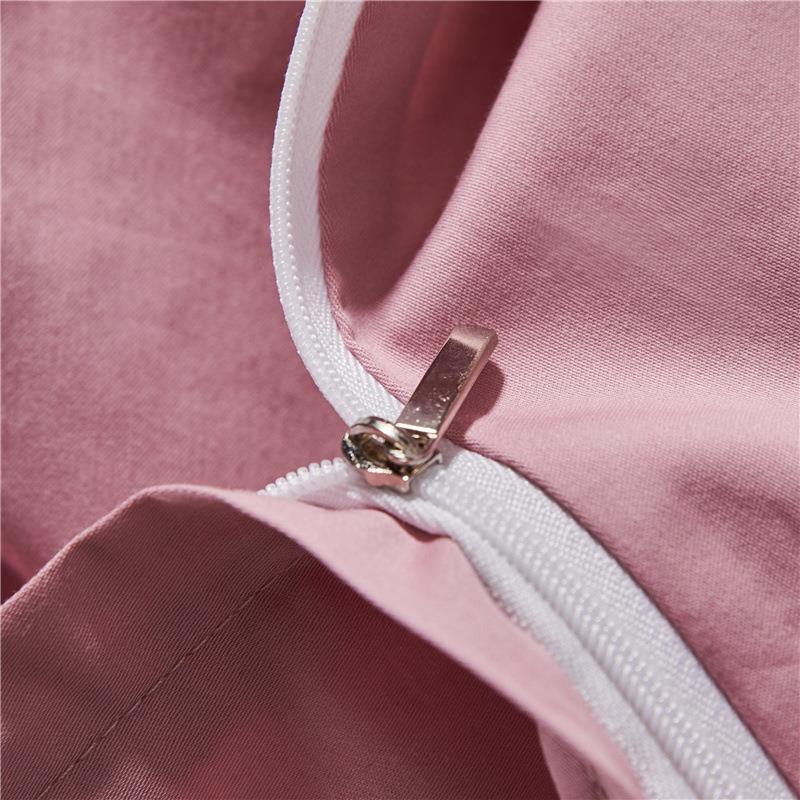 100贡长绒棉全棉纯棉纯色绣缎花刺绣FWC支拼床单床笠四接件套