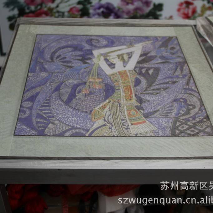 苏绣客厅书房办公室装饰画苏州手工刺绣软裱画家居花卉系列图片