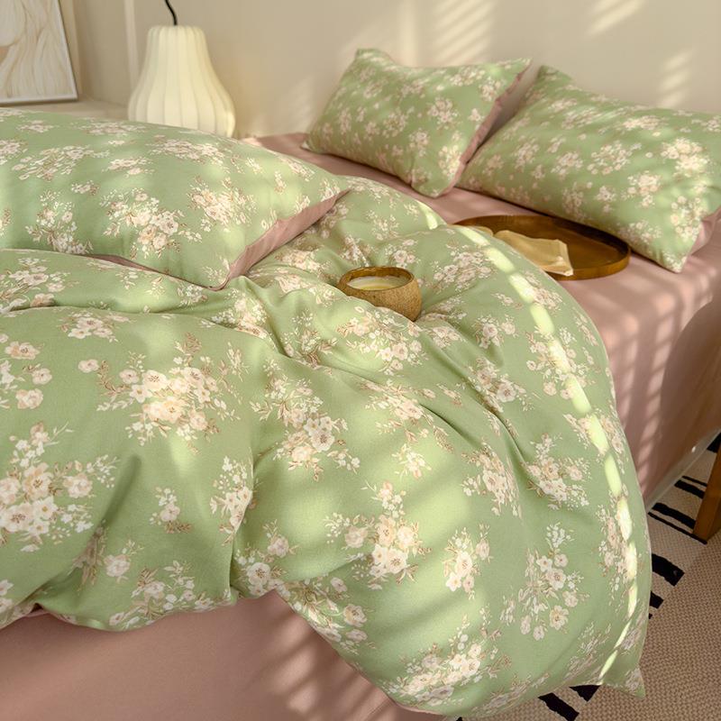 2025款新柔肤针织棉三件套656zdf双层纱四套床单简款件舒适约家用