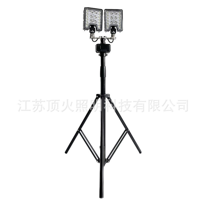 便携式LED移动工作灯 三脚架电力抢修红蓝信号警示应急升降灯120W