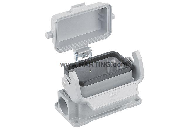 19300161296 harting 16芯 重载连接器 单扣 封底底座 带盖 M25