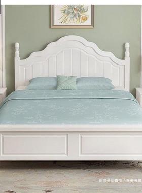 木双ISV床人床.实米现代简约美式经济型室.白色公主.欧卧式床