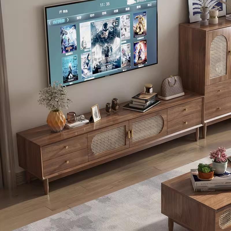 复古中古实合木电视柜客厅家用小户型20纳25新款几F78MTM7J组茶收