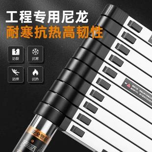 伸缩梯子升降工程梯便携家用多功能厚直梯可折叠竹节梯不锈钢楼梯