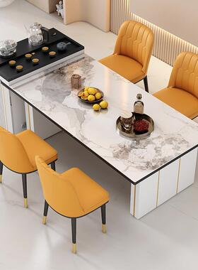 一轻奢RRL岛台茶岩板茶公桌椅组合现代办台泡茶桌茶桌体茶几多功