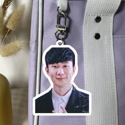 林俊杰白底亚克力双面钥匙扣书包挂件应援周边来图抖音同款