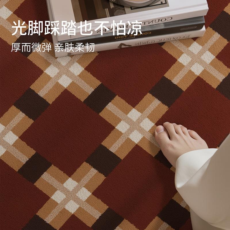 中古风客厅地毯达西庄园复古沙发茶几意式免打理卧室衣帽间床边毯