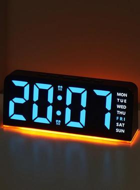 适配新款LED大字数码时钟氛围灯日期贪睡台钟多功能数字闹钟GH900