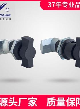 适配柜锁 MS722 黑色转舌锁 电柜门锁 配电箱锁 厂家直发