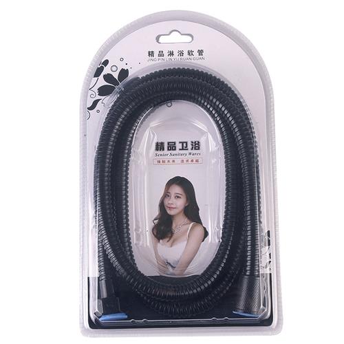 适用吸塑黑色不锈钢淋浴花洒管水龙头软管1.5米2米加密花洒软管淋