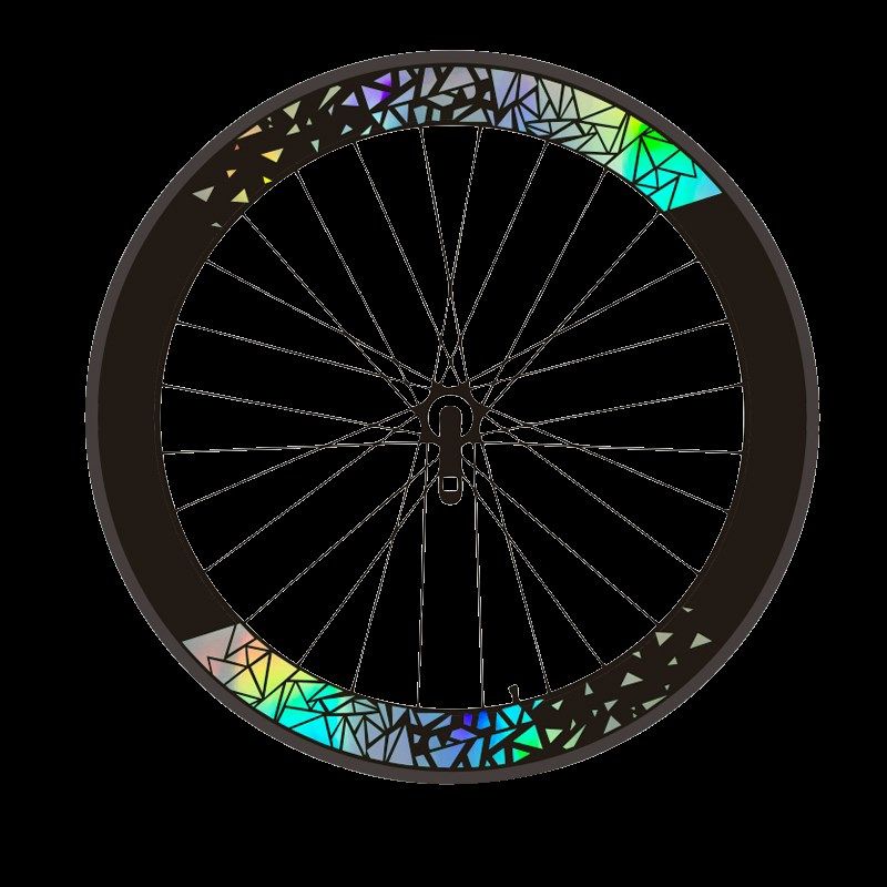 定制公路自行车轮组贴纸s改色轮毂轮胎车轮涂装单车轮圈装饰反光