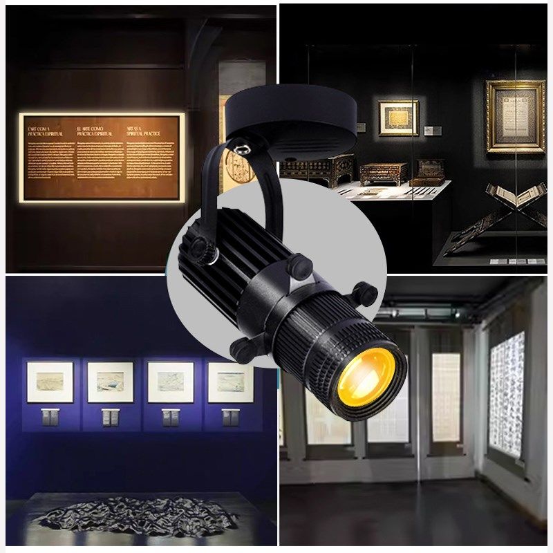 黑色led明装吸顶射灯5W7W12W聚光氛围切光灯博物馆餐饮酒吧截光灯,家装灯饰光源,明装射灯,淘宝优惠券,粉丝福利购,淘宝优惠卷