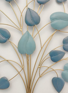 现代铁艺桑树叶子壁饰金属墙饰进门立体J壁挂玄关背景墙面创意装