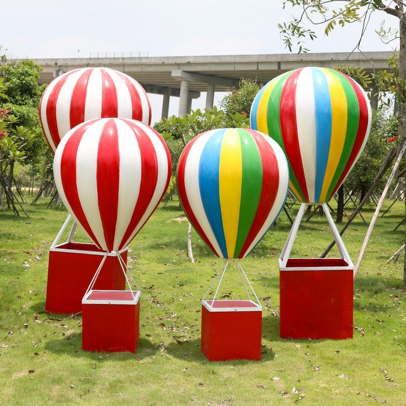 网红仿真热气球摆件户外玻璃钢雕塑商场广场五一旅游景点打卡美陈,家居饰品,装饰摆件,淘宝优惠券,粉丝福利购,淘宝优惠卷