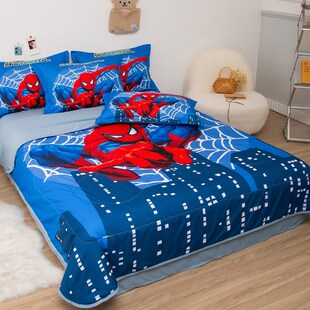 男孩夏凉被可机洗夏被空调被芯夏天三四件套儿童蜘蛛侠春秋薄被子