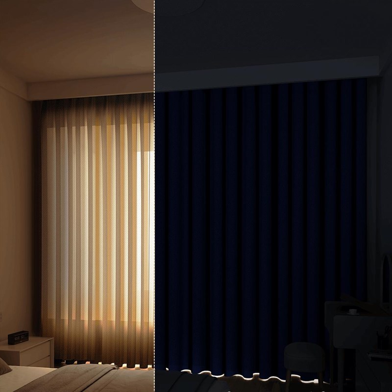 浙江绍兴柯桥窗帘202p4年新款全遮光免打孔安装挂钩防晒隔热不透