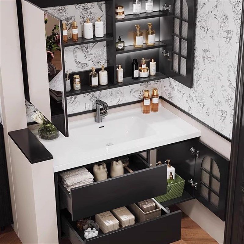 法式田园风烤漆浴室柜组合陶瓷一体化妆室洗漱台洗脸盆洗手盆柜,家装主材,浴室柜组合,淘宝优惠券,粉丝福利购,淘宝优惠卷