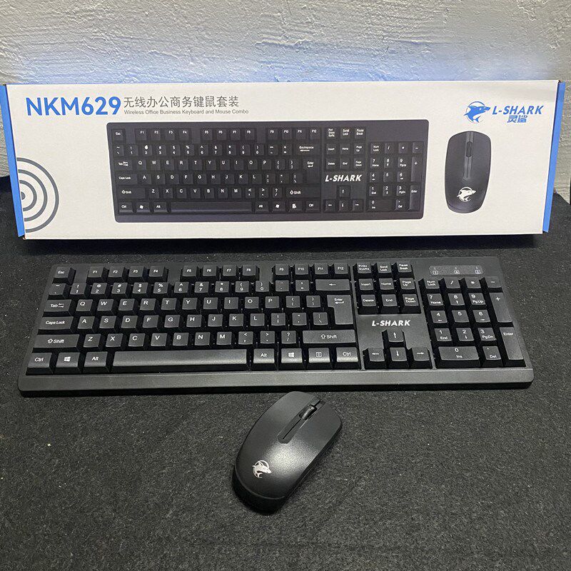 电脑键盘鼠标套装无线台式笔记本办公专用静音无声打字us家用商务