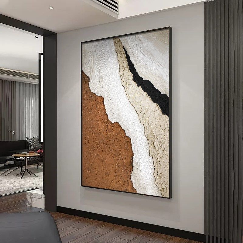 意式极简侘寂风轻奢客厅挂画沙发背景墙面壁画玄关走廊过道装饰画