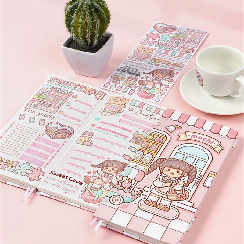 小麻薯weeks本手帐本方格内页周计划本手账本网格2022新款可爱笔