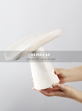 极速侘寂风实木白色果盘样板房客厅茶几桌面软装艺术泡桐木托盘装