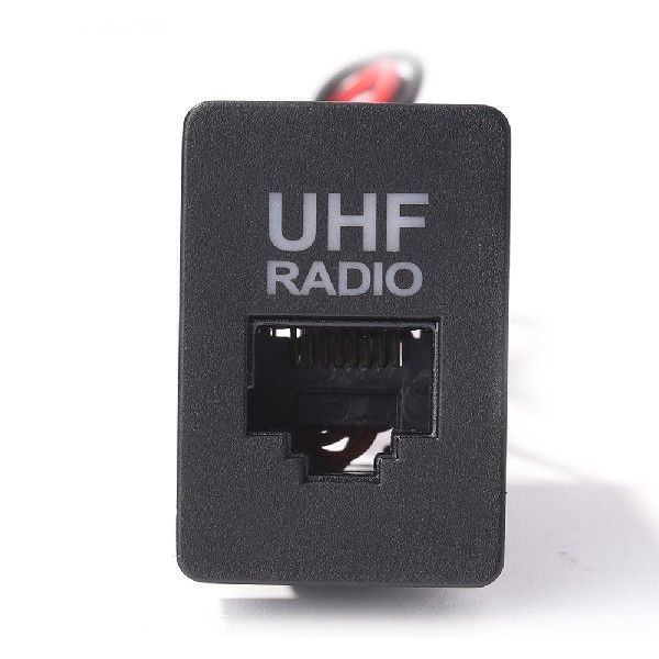 Car UHF Radio Socket Dashboard Switch Panel RJ45 UHF Radio