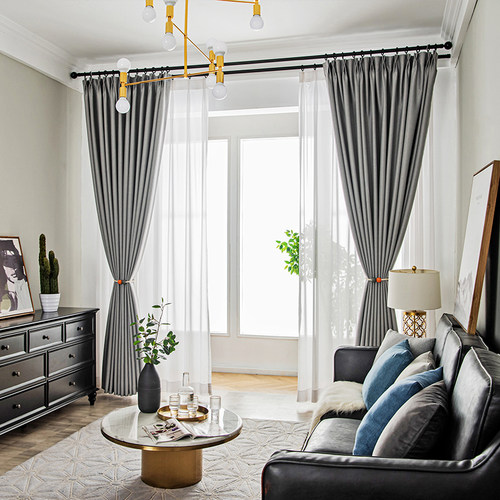 窗帘套餐全屋定制2021新款北欧现代简约美式客厅窗帘上门测量安装