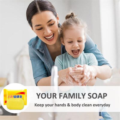 极速6 pcs Shanghai Sulfur Soap Oil-Control Acne Treatment Ps