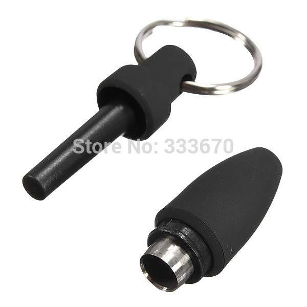 Rubber Cigar Punch Cutter Blade Key Ring Chain Bullet Style