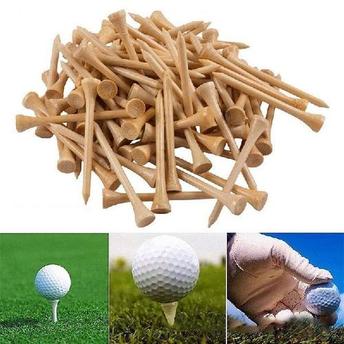 好货100PCS Count Golf Tees Bamboo Tee Golf Balls Holder 4 Si
