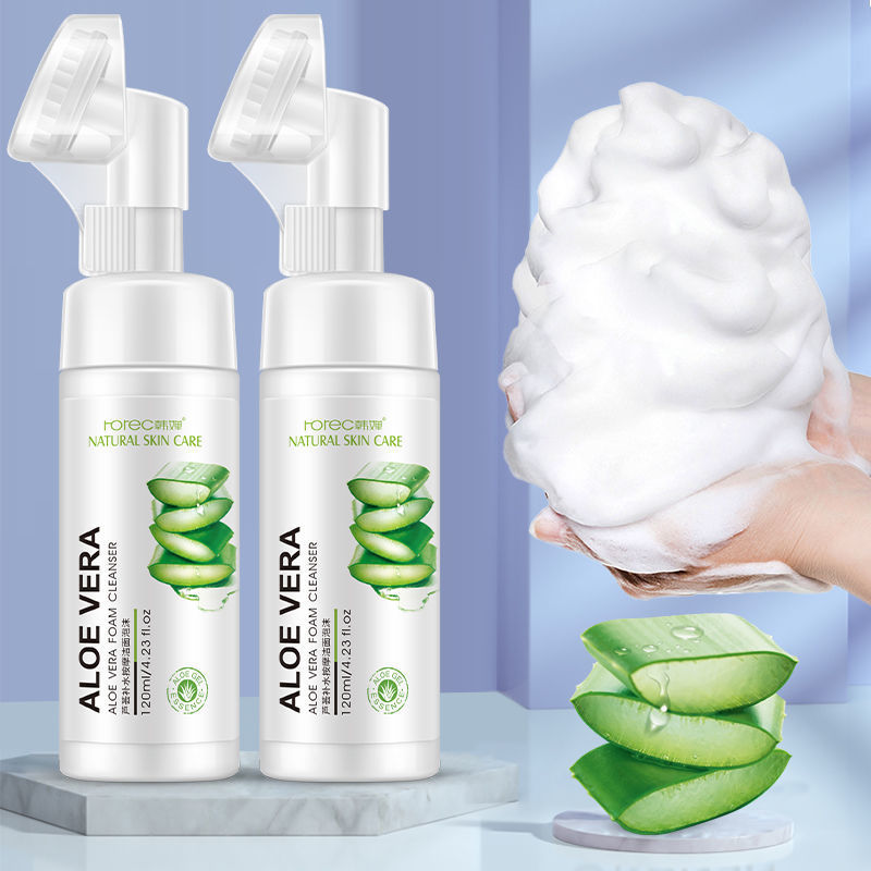 Aloe Vera Facial Cleanser Face Massage Cleaning Foam Cleansi