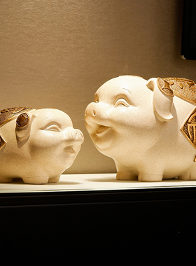 极速招财猪金色存钱罐2023新款只进不出新中式储钱罐儿童可爱创意