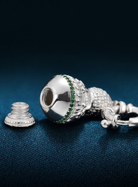 S925纯银宝瓶吊坠藏式星月菩提配饰念珠挂件可迷你小宝瓶男女卡扣