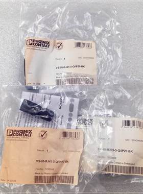 议价菲尼克斯水晶头网路线连接器接口VS-08-RJ45-5-Q/IP20 BK 165