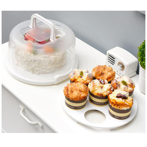 好货Cake Dessert Cupcake Muffin Carrier Container Translucen
