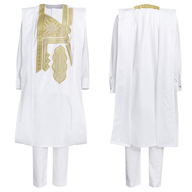 Party Tradition Clothing For Men African Bazin Riche Agbada