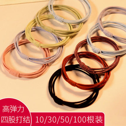 2023年新款橡皮筋网红女扎头发多股高弹力耐用发绳头绳女发圈头饰