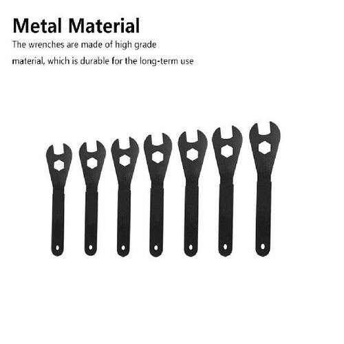极速7pcs Bike Hub Cone Wrench Axle Wrenches Hubs Spanner