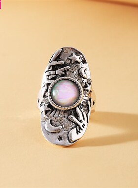 极速Europe America Retro index finger ring punk hand accesso