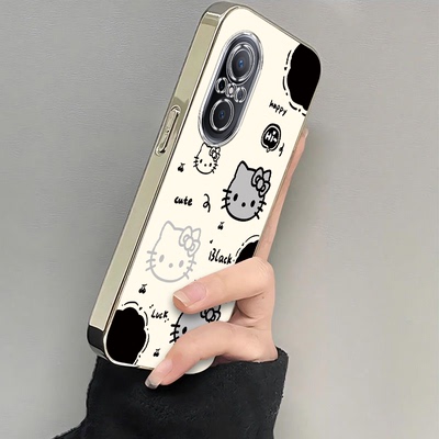 适用华为Hinova9se手机壳新款HiNova9se全包防摔Hinovo9外壳Hinavo保护por套智选Hinoⅴa硅胶n0v女电镀凯蒂猫